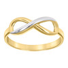 10K Yellow Gold Women's High Polished 5.5mm Love Band Two Tone Infinity Ring