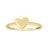 10K Yellow Gold Women's Polished 6mm Stackable Band Flat Engraveable Heart Ring