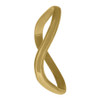 10K Yellow Gold Women's High Polished 2mm Band Wavy & Curved Geometric Ring