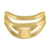 10K Yellow Gold Women's High Polished 5mm Double Curved Band 2 Row Wave Ring