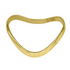 10K Yellow Gold Women's Polished 2mm Curved & Wave Geometric Band Size 9 Ring