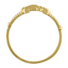 10K Yellow Gold Womens 10mm Twist Split Band Horse Head Good Luck Horseshoe Ring