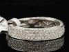 Ladies 14K White Gold Round Diamond Wedding Band Engagement Promise Ring 0.83 Ct