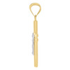 10K Two Tone Gold Men's 1.75" Religious Polished Charm Grooved Crucifix Pendant