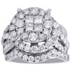 Baguette Diamond Wedding Bridal Set 14K White Gold Halo Engagement Ring 3.01 Ct