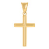10K Two Tone Gold Unisex 1.25" Religious D/C Center X Beveled Cross Pendant