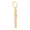 10K Two Tone Gold Unisex 1.25" Religious D/C Center X Beveled Cross Pendant