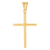 10K Two Tone Gold Unisex 1.60" Religious Charm D/C Center Beveled Cross Pendant