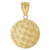 10K Two Tone Gold Unisex 1.50" D/C Medallion Double Border Last Supper Pendant