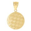 10K Two Tone Gold 1.25" D/C Charm Medallion Double Border Jesus Crucifix Pendant