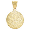 10K Two Tone Gold Unisex 1.25" D/C Medallion Double Border Jesus Face Pendant