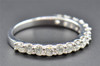 Diamond Wedding Band 10K White Gold Round Cut Ladies Ring 1.00 Ct Prong Setting