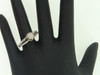 Brown Diamond Halo Engagement Ring 10K White Gold Flower Set 0.57 Ct