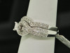 Diamond Bridal Set Princess Cut Solitaire 14K White Gold Engagement Ring 0.77 Ct