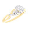 10K Yellow Gold Real Diamond Womens 3 Stone Twisted Infinity Promise Ring 1/4 CT