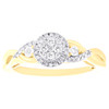 10K Yellow Gold Real Diamond Womens 3 Stone Twisted Infinity Promise Ring 1/4 CT