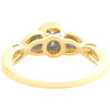 10K Yellow Gold Real Diamond Womens 3 Stone Twisted Infinity Promise Ring 1/4 CT