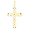 10K Yellow Gold Real Baguette Diamond Mens Charm Bevel Square Cross Pendant 2 CT