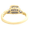 10K Yellow Gold Baguette Diamond Womens Infinity Square Halo Promise Ring 1/4 CT