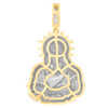 10K Yellow Gold Natural Diamond Charm Jesus Christ Reading Bible Pendant 1/3 CT