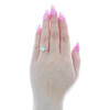 10K Yellow Gold Real Diamond Womens Twist Infinity Oval Halo Promise Ring 1/4 CT