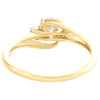 10K Yellow Gold Natural Diamond Women's 3 Stone Halo Swirl Promise Ring 0.15 CT