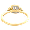 10K Yellow Gold Baguette Diamond Women's Rectangle Teardrop Promise Ring 1/4 CT