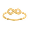 10K Yellow Gold Women's High Polished 5mm Love Symbol Classic Band Infinity Ring