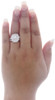 Solitaire Princess Diamond Wedding Bridal Set 14K White Gold Engagement Ring 2Ct