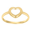 10K Yellow Gold Women's High Polished 8.5mm Love Band Open Bubble Heart Ring