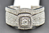 Solitaire Diamond Bridal Set Round Cut Engagement Ring 10K White Gold 0.50 Ct