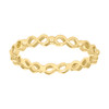 10K Yellow Gold Women's Polished 2.5mm Bead Station Eternity Band Infinity Ring