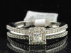 14k White Gold Princess Cut Solitaire Diamond Wedding Bridal Engagement Ring