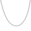 925 Sterling Silver Rhodium Plated 4mm Hollow Miami Cuban Chain | 16" to 26"