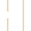 925 Sterling Silver Yellow Gold Plated 4mm Hollow Miami Cuban Chain | 16" to 22"