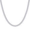 925 Sterling Silver Rhodium Plated 6.5mm Hollow Miami Cuban Chain | 18" to 26"