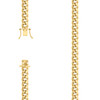 925 Sterling Silver Yellow Gold Plated 9mm Hollow Miami Cuban Chain | 18" to 26"
