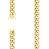 Sterling Silver Yellow Gold Plated 12.5mm Hollow Miami Cuban Chain | 20" to 26"