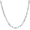 925 Sterling Silver Rhodium Plated 3.5mm Solid Miami Cuban Chain | 16" to 22"