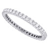 14k White Gold Diamond Eternity Wedding Engagement Band Ring Prong Set 0.50 Ct.