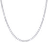 Sterling Silver Rhodiumed D/C 5mm Solid Miami Cuban Pyramid Chain | 16" to 26"