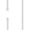 Sterling Silver Rhodiumed D/C 7mm Solid Miami Cuban Pyramid Chain | 18" to 26"