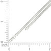 925 Sterling Silver Diamond Cut 3mm Solid Super Flat Curb  Chain | 16" to 24"