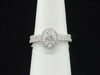 Princess Cut Diamond Bridal Set 14K White Gold Engagement Ring Wedding Band