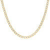 Sterling Silver Two-Tone Gold Plated D/C 3mm Super Flat Curb  Chain | 14" to 24"