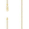 Sterling Silver Two-Tone Gold Plated D/C 3mm Super Flat Curb  Chain | 14" to 24"
