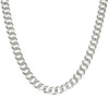 925 Sterling Silver Diamond Cut 7.5mm Solid Super Flat Curb  Chain | 20" to 26"