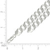 925 Sterling Silver Diamond Cut 10.5mm Solid Super Flat Curb  Chain | 20" to 26"