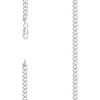 Sterling Silver Rhodium Finish 3.5mm Solid Super Flat Curb  Chain | 16" to 20"