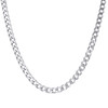 Sterling Silver Rhodium Finish 4.5mm Solid Super Flat Curb  Chain | 16" to 26"